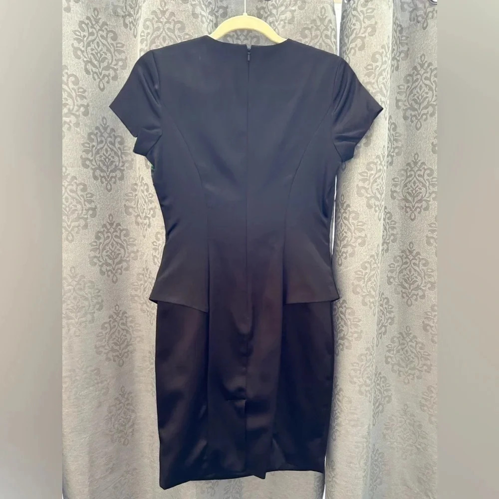 Marchesa Voyage Black Peplum Mini Dress. Size 4 - Picture 4 of 5